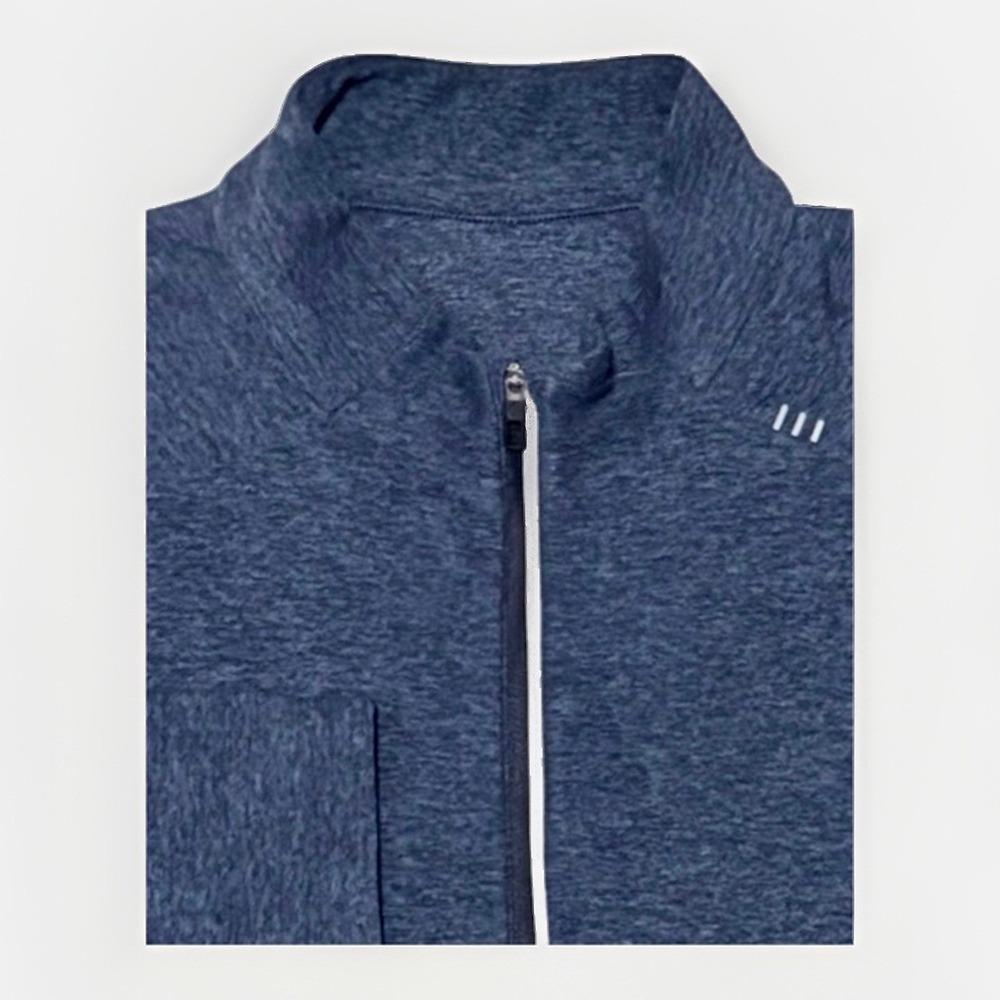Lululemon Surge Warm 1/2 Zip Mens XL Heathered Navy Blue Rulu Running Pullover